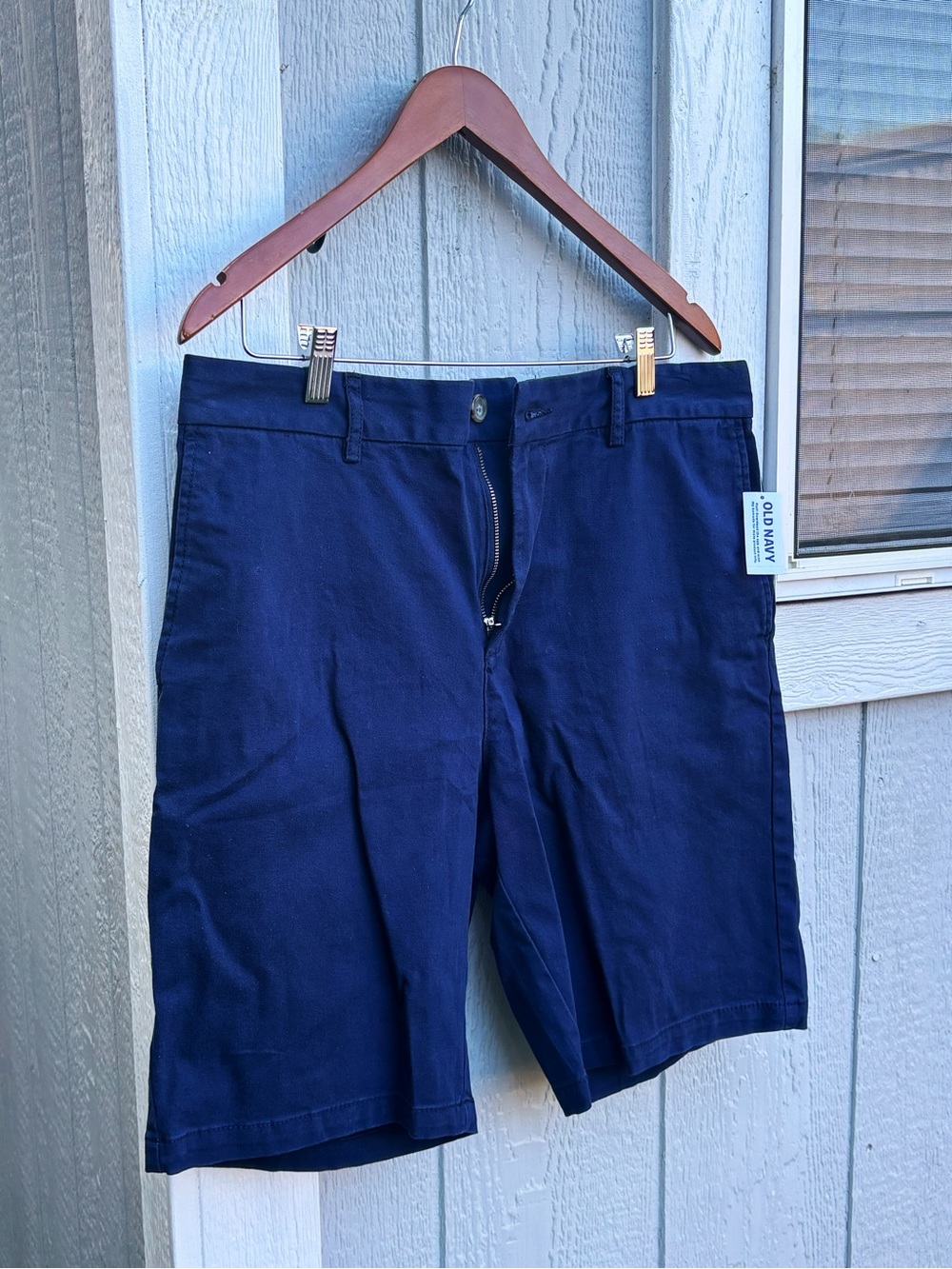 Old Navy Men's Slim Navy Flat-Front Flex Chino Shorts
